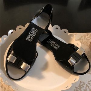 Salvatore Ferragamo peep-toe jelly shoes